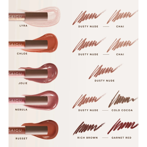 Saigu Cosmetics - Silky Lining Lip Pencil - Rich Brown