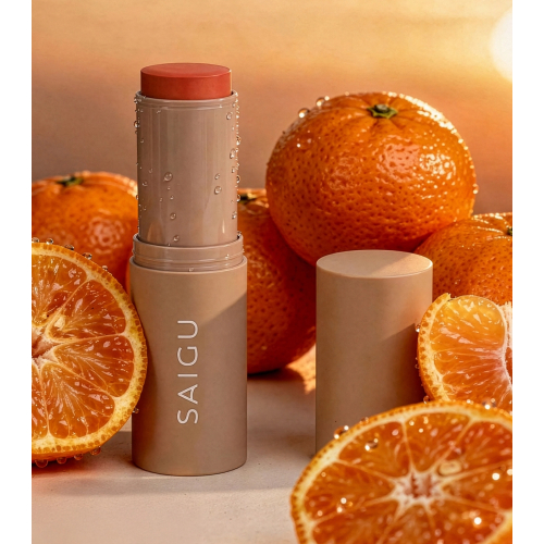 Saigu Cosmetics - *Mediterranean Glow* - Rouge-Stick Melting Blush - Sweet Clementine