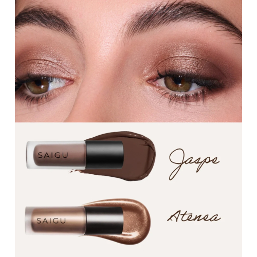 Saigu Cosmetics - Flüssiger Lidschatten One Touch Matte - Jaspe