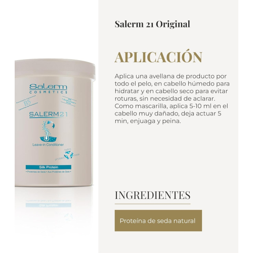 Salerm - *Salerm 21* - Pflegemaske Leave-in Silk Protein