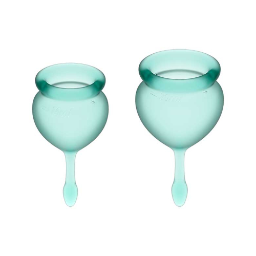 Satisfyer - Menstruationstassen-Kit Feel Good (15 + 20 ml) - Dunkelgrün