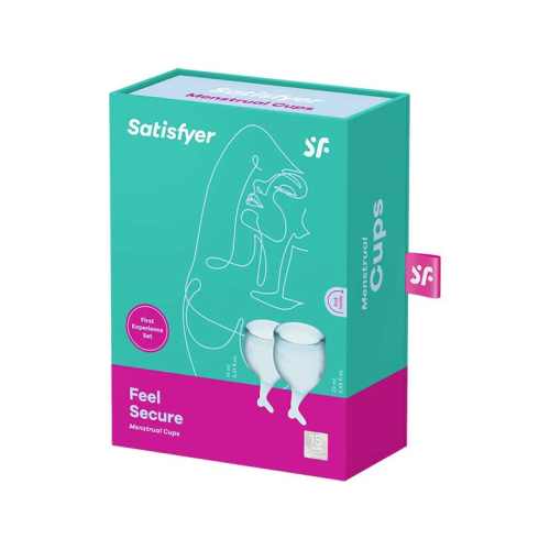 Satisfyer - Menstruationstassen-Kit Feel Secure (15 + 20 ml) - Hellblau