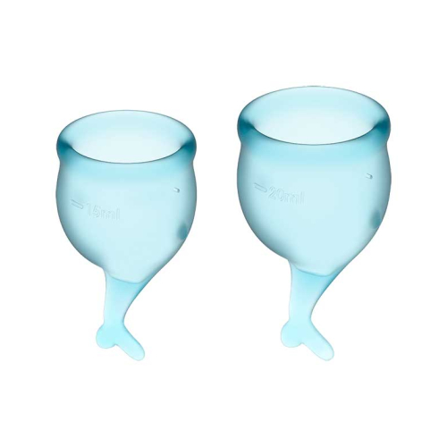 Satisfyer - Menstruationstassen-Kit Feel Secure (15 + 20 ml) - Hellblau