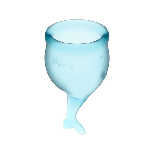 Satisfyer - Menstruationstassen-Kit Feel Secure (15 + 20 ml) - Hellblau