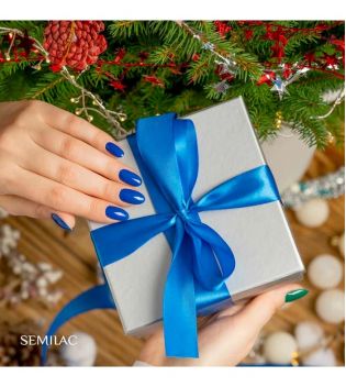 Semilac - Semi-permanenter Nagellack - 308: Festive Blue