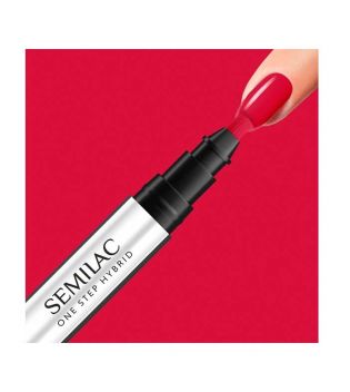Semilac - Semi-permanenter Nagellack auf Stick Marker One Step Hybrid - S550: Pure Red
