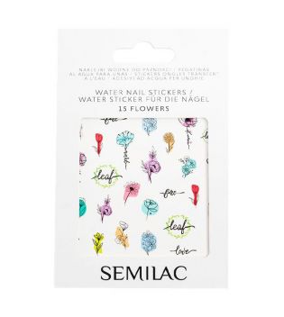 Semilac - Nagelsticker auf Wasserbasis - 15: Flowers