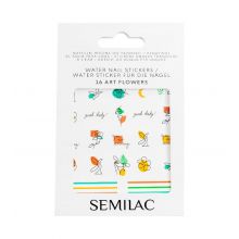 Semilac - Nagelsticker auf Wasserbasis - 16: Art Flowers