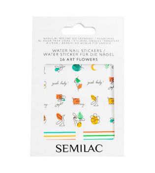 Semilac - Nagelsticker auf Wasserbasis - 16: Art Flowers