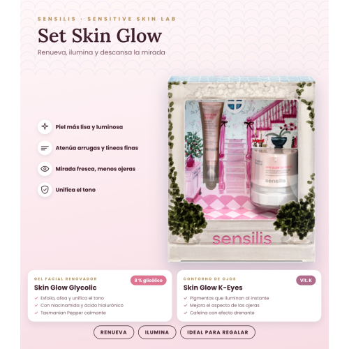 Sensilis - *Xmass* - Set Skin Glow aus Gesichtsgelee + Augenringe-Behandlung
