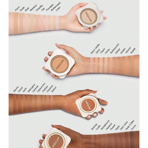 SHEGLAM - Puder-Foundation mit hoher Deckkraft Skin-Focus - Sand