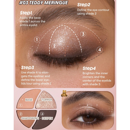 SHEGLAM - Mini-Lidschattenpalette Daydreamer - Teddy Meringue