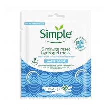 Simple - Hydrogel-Gesichtsmaske 5 Minute resest Water Boost