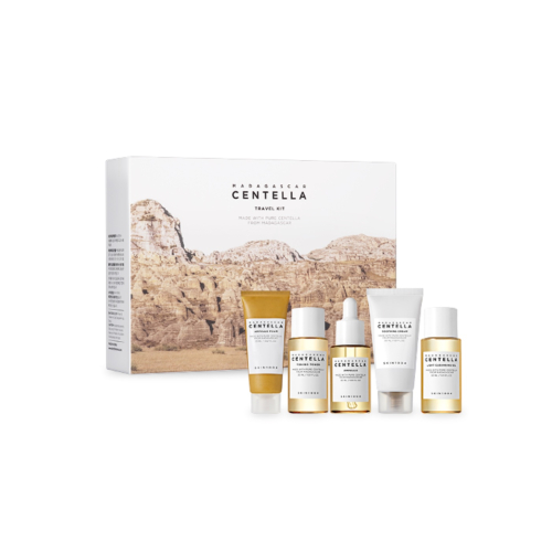 SKIN1004. - Reiseset Reinigungsmittel, Ampulle, Toner, Creme, Reinigungsöl Centella aus Madagaskar