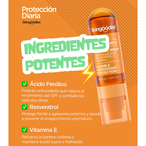 Skingoodies - Gesichtsspray-Serum mit LSF 50 - Daily Shield