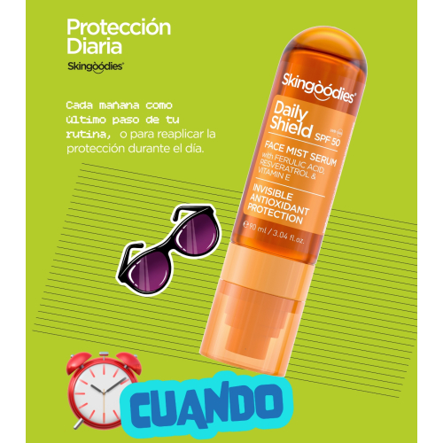 Skingoodies - Gesichtsspray-Serum mit LSF 50 - Daily Shield