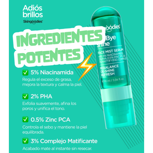 Skingoodies - Gesichtsserum-Spray oil-control - Bye Bye Shine