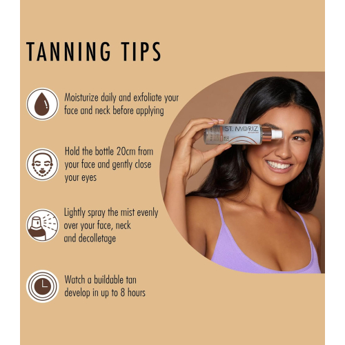 St. Moriz – Gradualer Selbstbräunungsnebel für das Gesicht – Mittel
