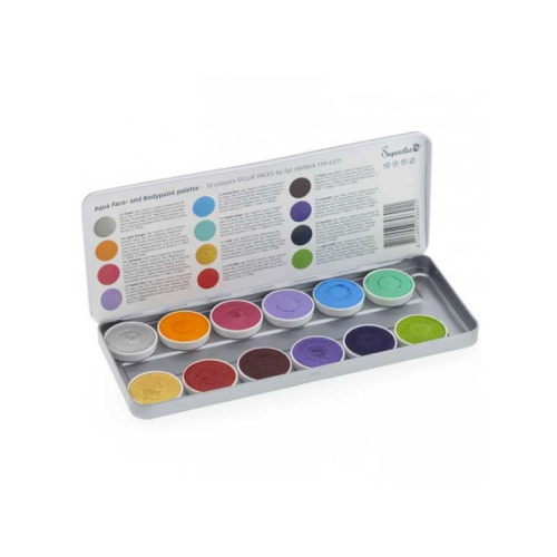 Superstar - Palette mit 12 Aquacolors für Gesicht und Körper by Syl Verberk
