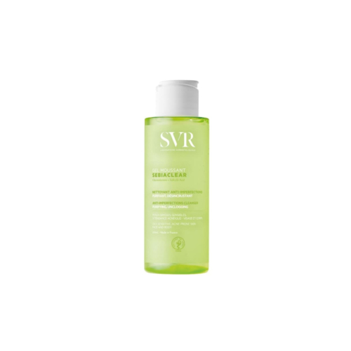 SVR - *Sebiaclear* - Reinigender und peelender Schaumreiniger für Gesicht und Körper, 100 ml - Für empfindliche, Mischhaut bis fettige Haut