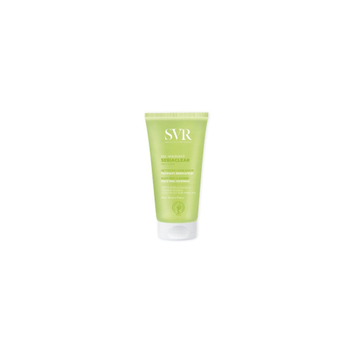 SVR – *Sebiaclear* – Reinigender und entkalkender Schaumreiniger für Gesicht und Körper, 55 ml – Empfindliche Mischhaut bis fettige Haut