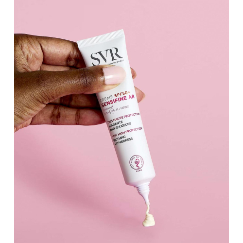 SVR - *Sensifine* – Beruhigende und gegen Rötungen wirkende Sonnencreme für das Gesicht LSF50+ – Haut, die zu Rosacea neigt