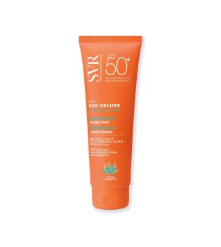 SVR – *Sun Secure* – biologisch abbaubare, feuchtigkeitsspendende Sonnenmilch SPF50+ – normale bis trockene Haut