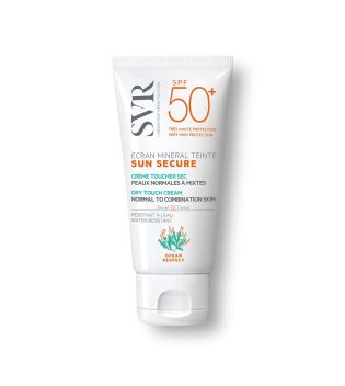 SVR – *Sun Secure* – Getönter mineralischer Sonnenschutz für das Gesicht LSF50+ – Normale bis Mischhaut