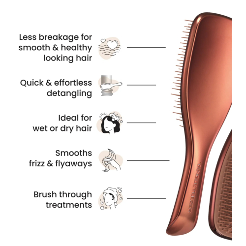 Tangle Teezer – Entwirrungsbürste mit Griff The Ultimate Detangler Chrome – Chocolate Bronze