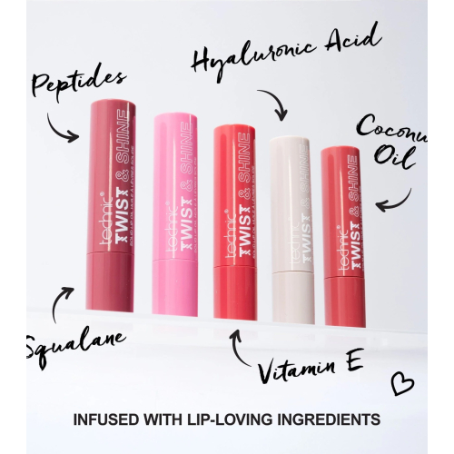 Technic Cosmetics - Festes Lippenöl mit Farbe Twist & Shine - Pink Sparkle