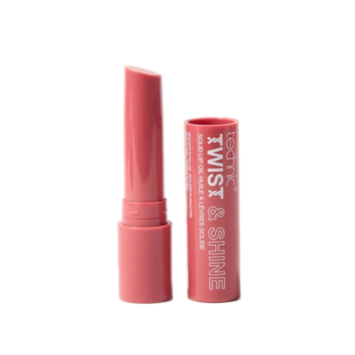 Technic Cosmetics – Festes Lippenöl mit Farbe Twist & Shine – Rosy Glow