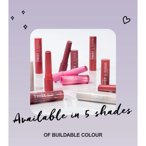 Technic Cosmetics – Festes Lippenöl mit Farbe Twist & Shine – Rosy Glow