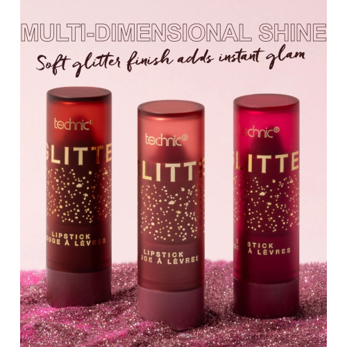 Technic Cosmetics - Lippenstift Glitter - Birthday Suit