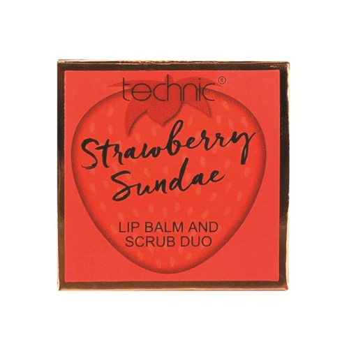Technic Cosmetics - Duo aus Lippenbalsam und Peeling - Strawberry Sundae