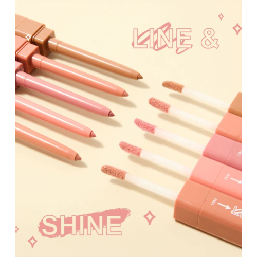 Technic Cosmetics – Lippenkonturenstift und Lipgloss-Duo Line & Shine - So Foxy