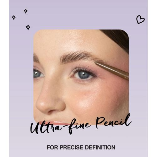 Technic Cosmetics - Augenbrauenstift + getöntes Gel Define & Set - Dark Brown