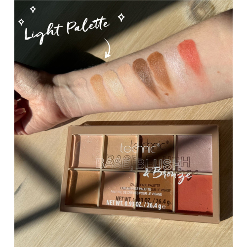 Technic Cosmetics – Creme-Gesichtspalette mit Foundation, Rouge und Bronzer – Light