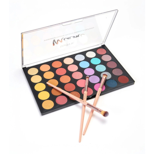 Technic Cosmetics – Lidschattenpalette + Pinsel-Trio Miami Palette & Brush Set