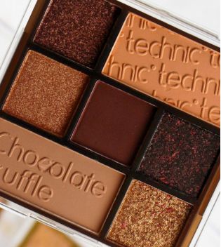 Technic Cosmetics – Palette mit Lidschatten und gepressten Pigmenten – Chocolate Truffle