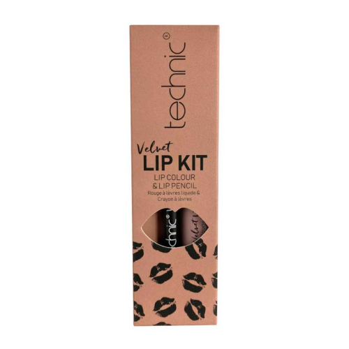 Technic Cosmetics - Lip Liner + Flüssiger Lippenstift Velvet Lip Kit - Tea Rose