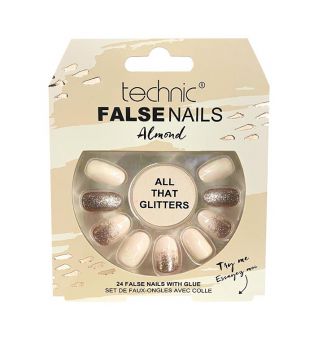 Technic Cosmetics – Künstliche Nägel Almond – All That Glitters