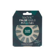 Technic Cosmetics - Künstliche Nägel False Nails Medium Coffin - Gloss Green