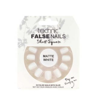 Technic Cosmetics – Falsche Nägel False Nails Short Square – Matte White