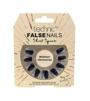 Technic Cosmetics – Künstliche Nägel False Nails Short Square - Midnight Encounter