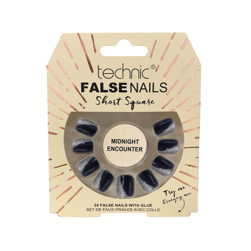 Technic Cosmetics – Künstliche Nägel False Nails Short Square - Midnight Encounter