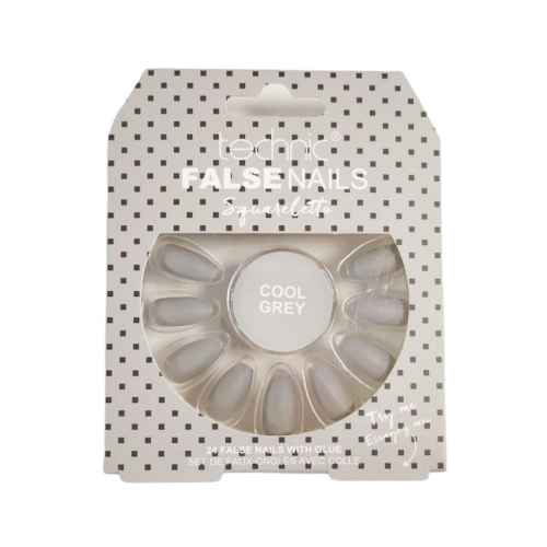 Technic Cosmetics - Falsche Nägel False Nails Squareletto - Cool Grey