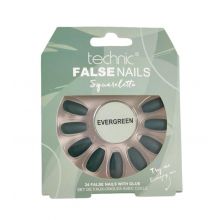 Technic Cosmetics - Falsche Nägel False Nails Squareletto - Evergreen