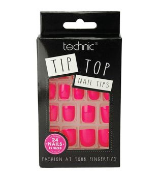 Technic Cosmetics - Tip Top Falsche Nägel - Bright Pink