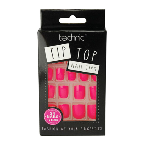 Technic Cosmetics - Tip Top Falsche Nägel - Bright Pink