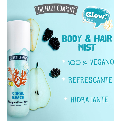 The Fruit Company – Glitzer-Haar- und Körperspray – Coral Beach